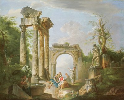 Arcadian Scene, 18th Century by Giovanni Paolo Pannini